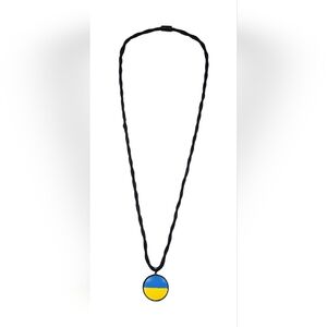 Ukrainian Pride Necklace Stainless Steel Pendant Ukraine Country Flag